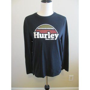 HURLEY BLACK LONG SLEEVED T-SHIRT SMALL WOMENS